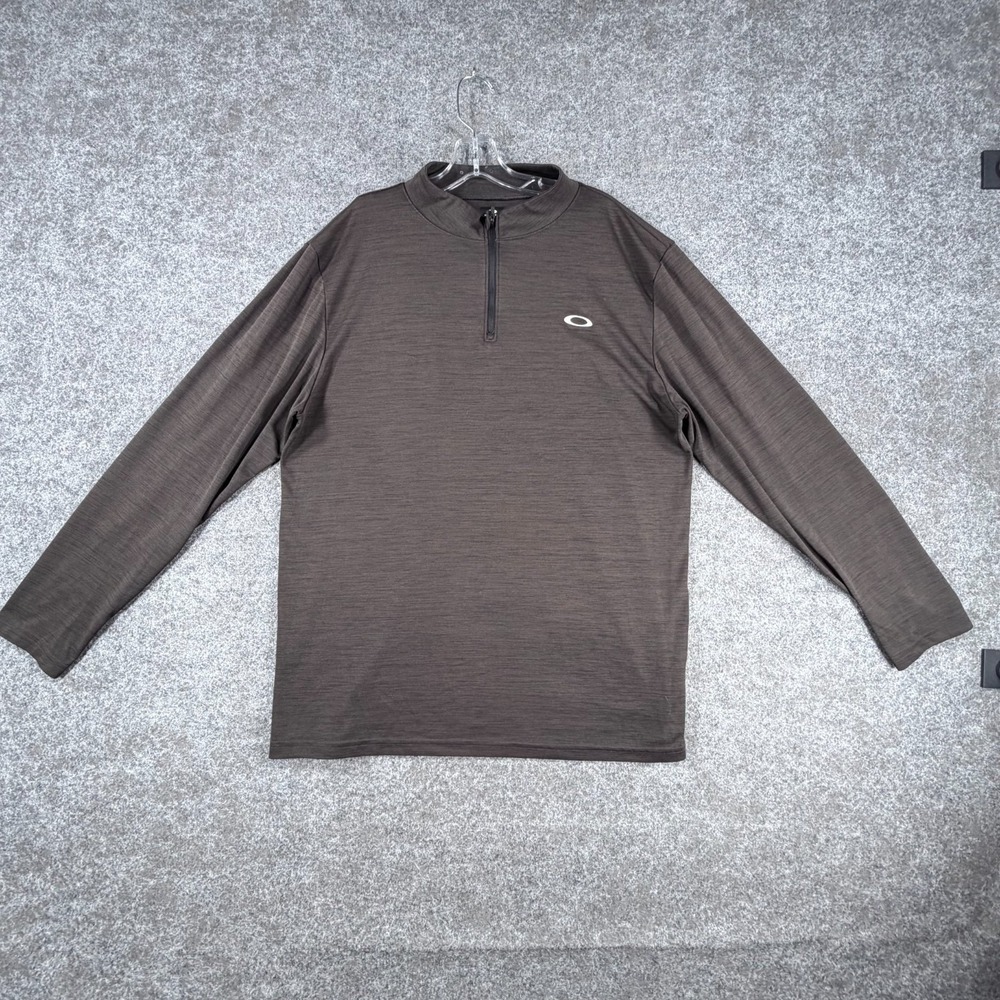 Oakley Gravity Range Sweater Mens XL 1/4 zip black Quick Drying 4-Way‎ Stretch